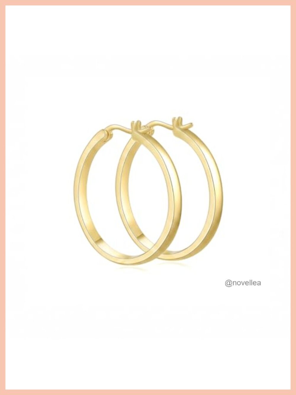Gold Plated Huggie Hoop Earrings Hypoallergenic Lightweight 20mm 25mm 30mm